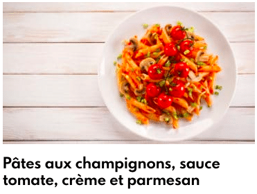 pâte sauce tomate champignons