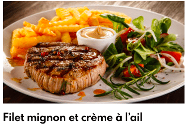 filet mignon sauce à l'ail 