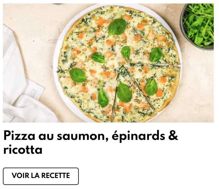 Pizza saumon &eacute;pinards