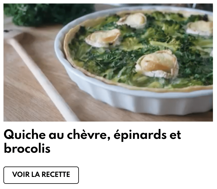 QUiche ch&egrave;vre &eacute;pinards