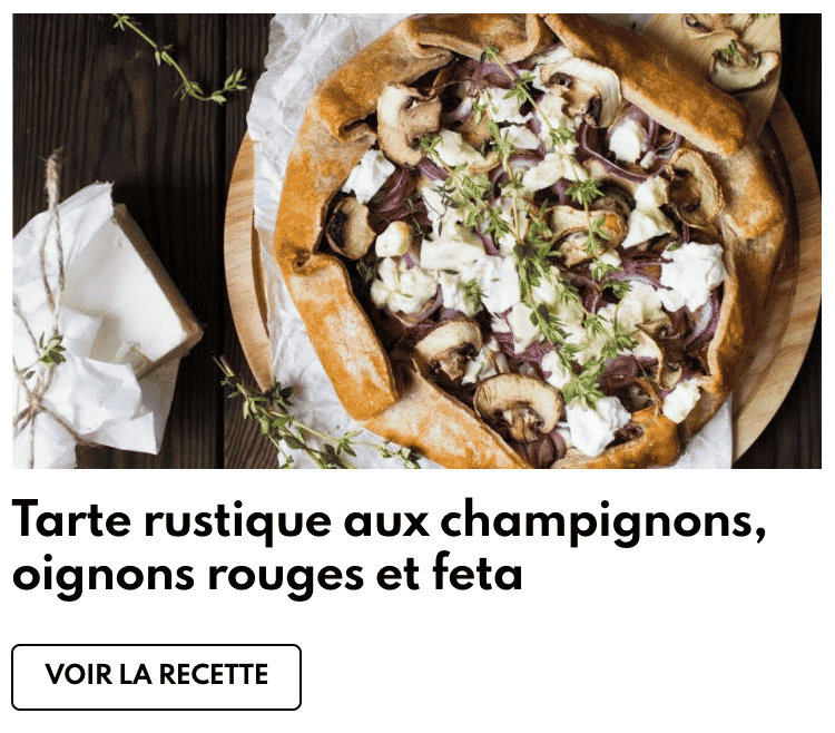 tarte rustique champignons oignon feta